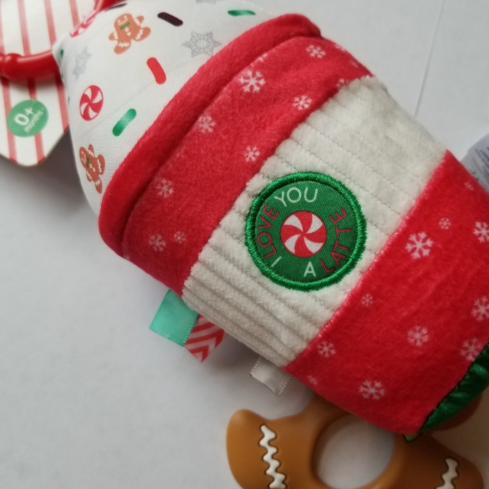 ❗Baby Holiday Latte Crinkle and Teether Activity Toy❗